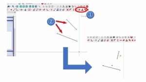 2直線間を垂直に拘束する