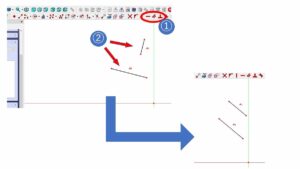 2直線間を平行に拘束する